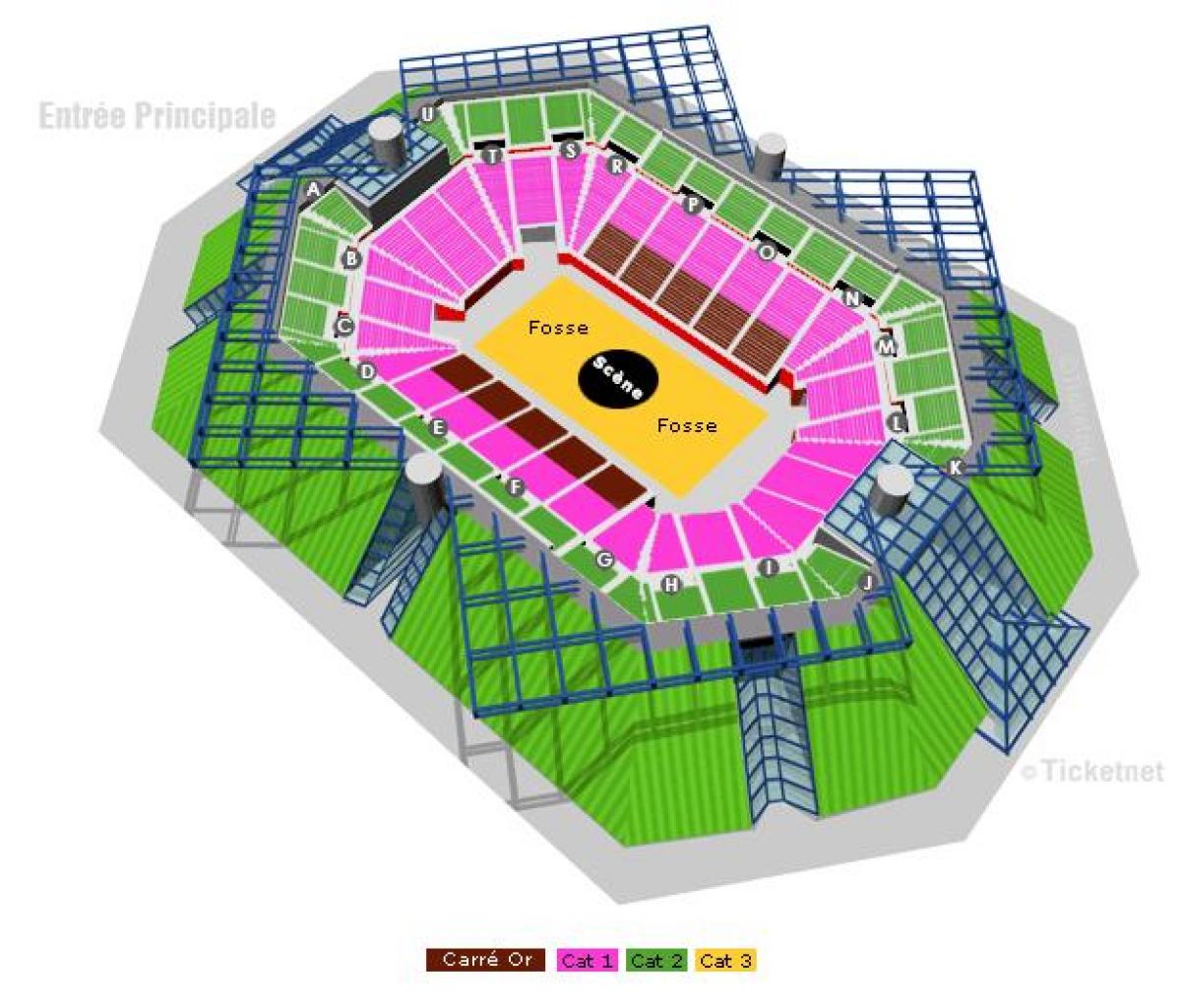 Kaart van paris-Bercy Arena