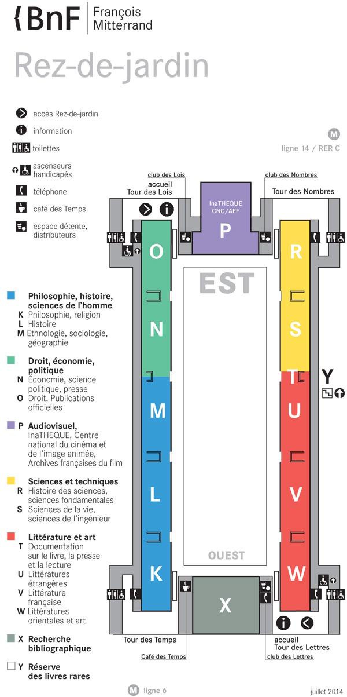 Kaart van De Bibliothèque nationale de France