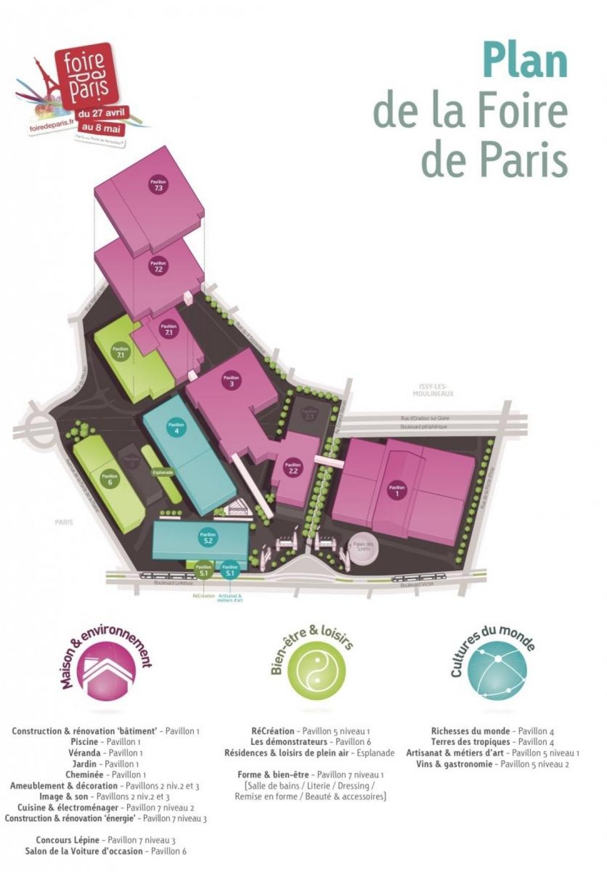 Kaart van De Foire de Paris