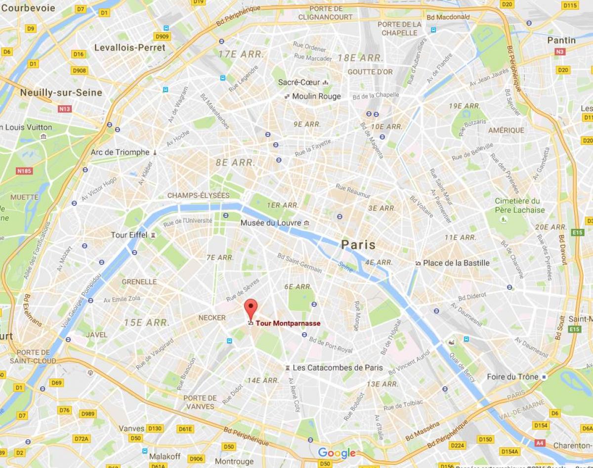 Kaart van De Tour Montparnasse