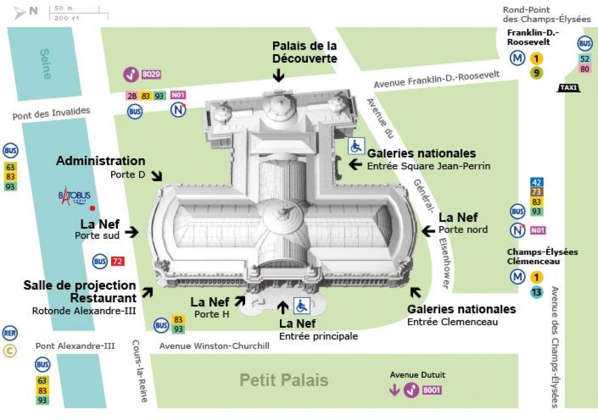 Kaart van Het Grand Palais