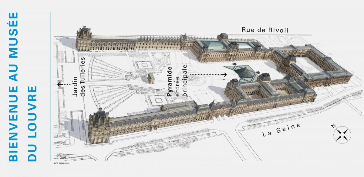 Kaart van Het Louvre Museum