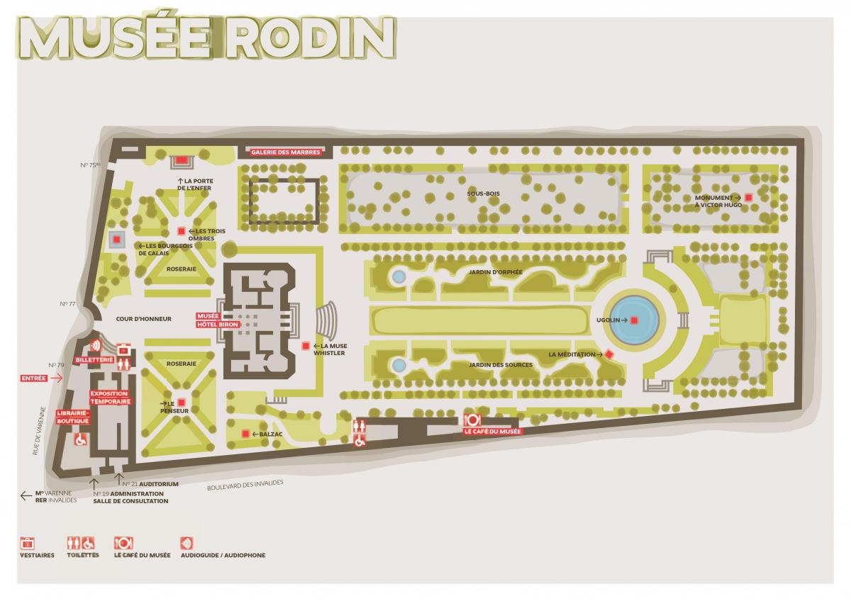 Kaart van Het Musée Rodin