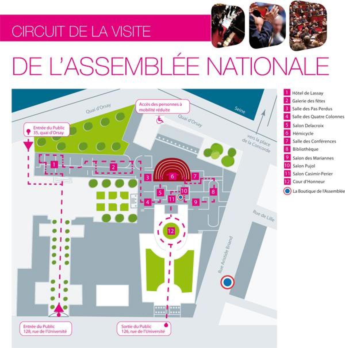 Kaart van Het Palais Bourbon