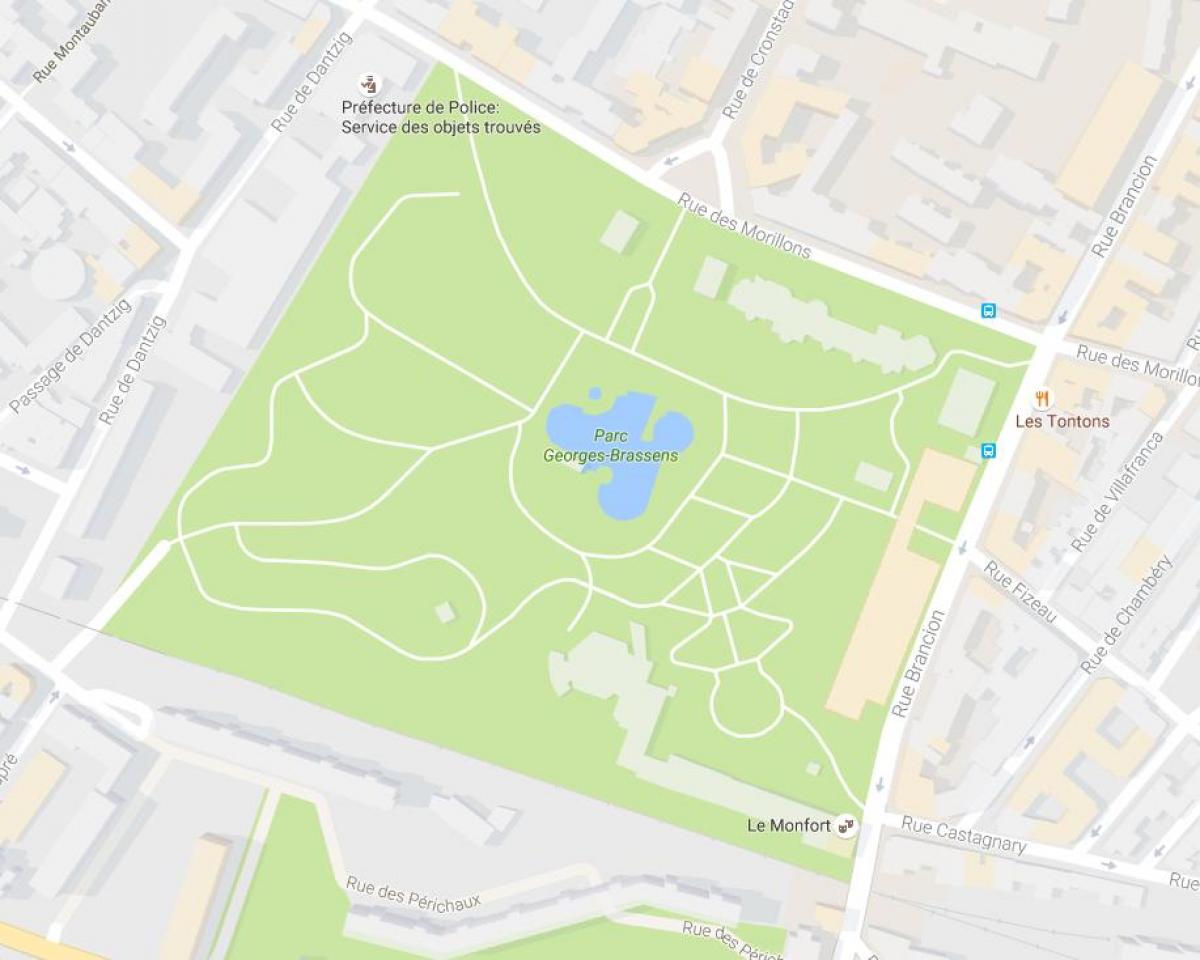 Kaart van Het Parc Georges-Brassens
