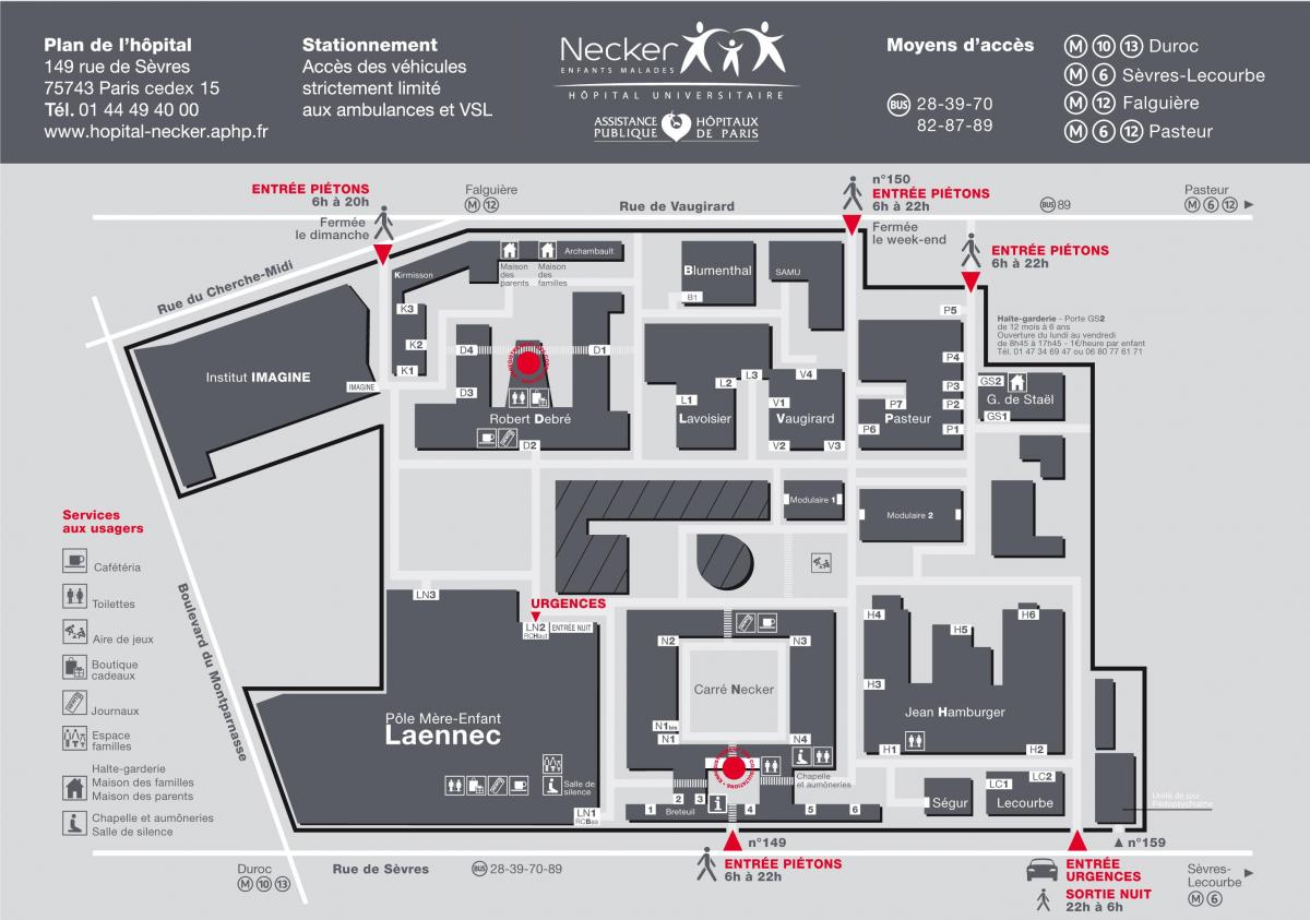 Kaart van Necker-ziekenhuis