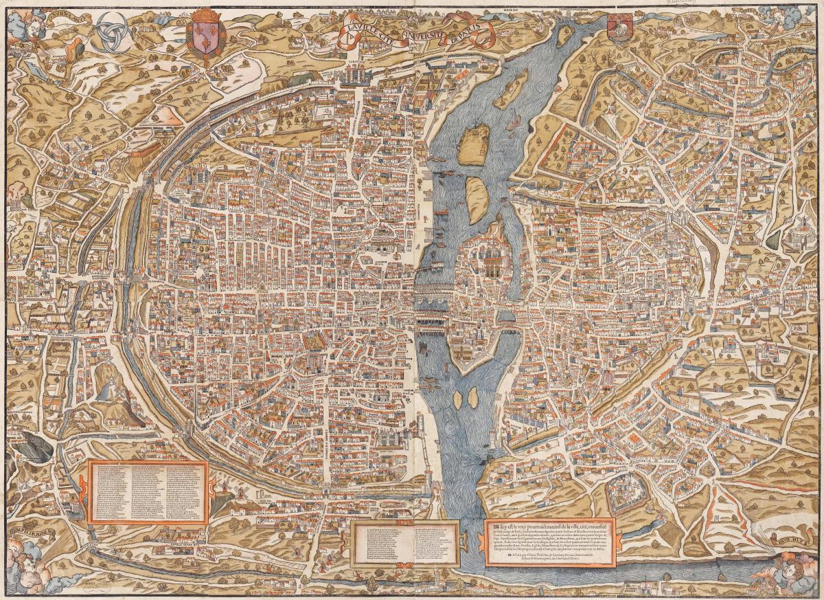 Kaart van het Oude Parijs