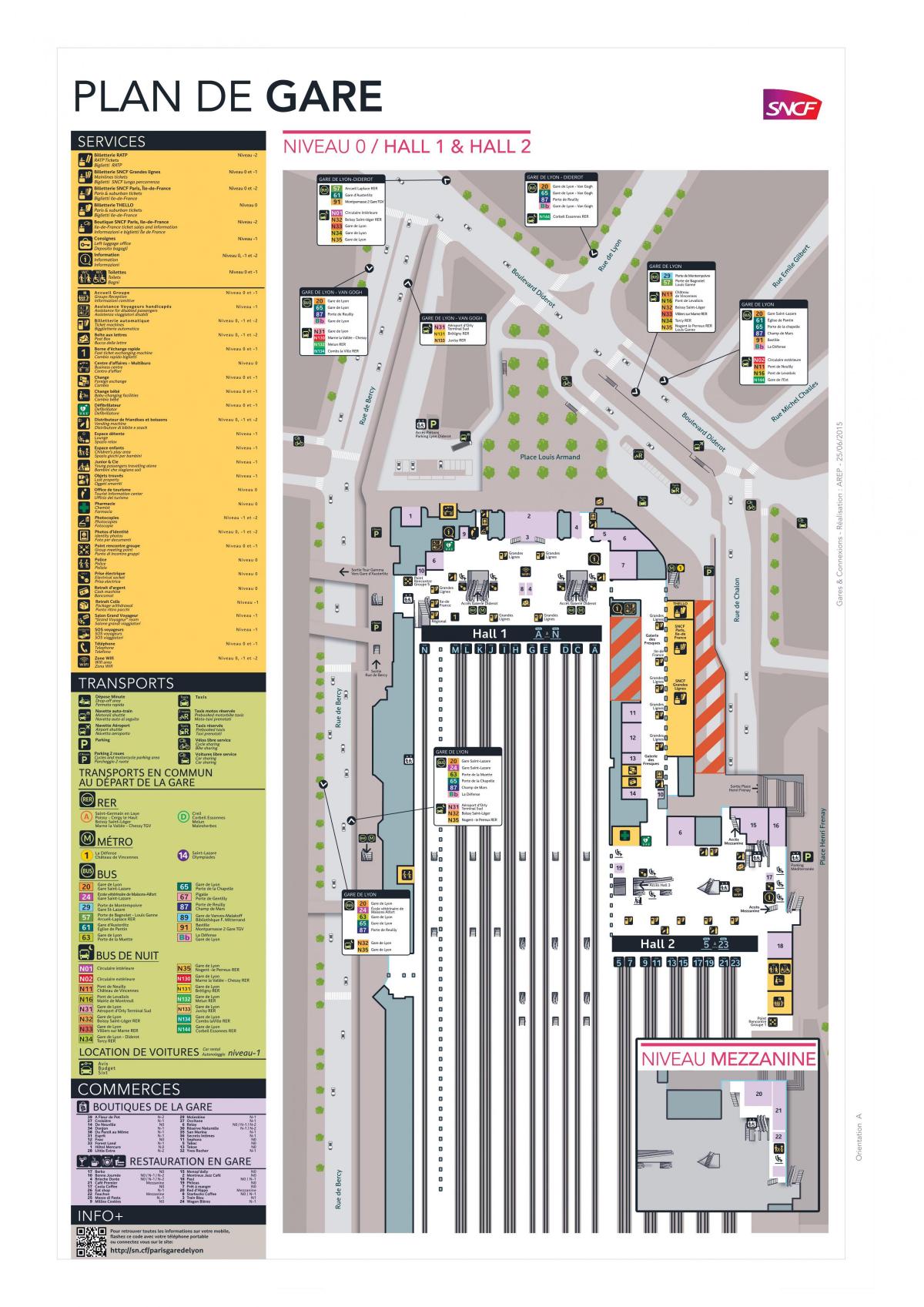 Kaart van Paris Gare de Lyon