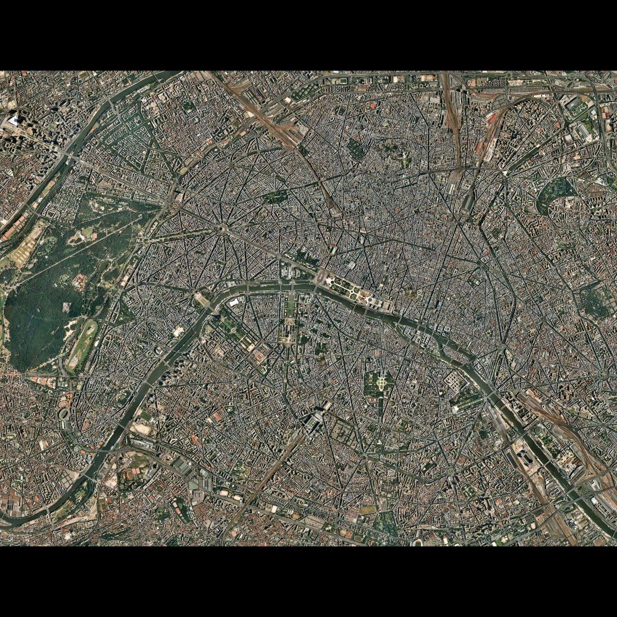 Kaart van satelliet-Parijs
