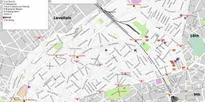 Kaart van het 17e arrondissement van Parijs