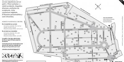 Kaart van de Begraafplaats van Montmartre