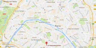 Kaart van Catacomben van Parijs