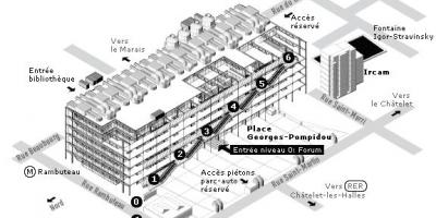 Kaart van het Centre Pompidou