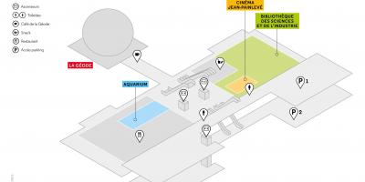 Kaart van Het Cité des Sciences et de l ' Industrie Niveau -2