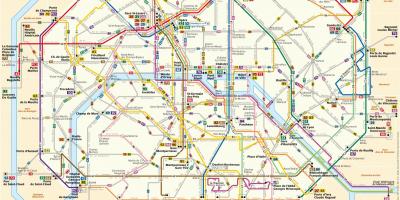 Kaart van de RATP bus