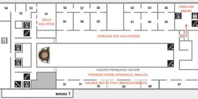 Kaart van Het Musée d ' Orsay Niveau 2