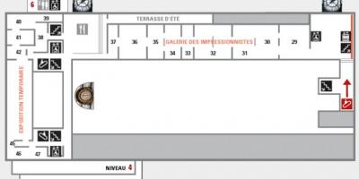 Kaart van Het Musée d ' Orsay Niveau 5