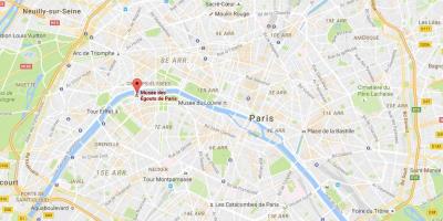 Kaart van Parijs in riool