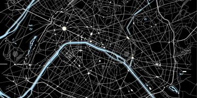 Kaart van Parijs in Zwart en Wit
