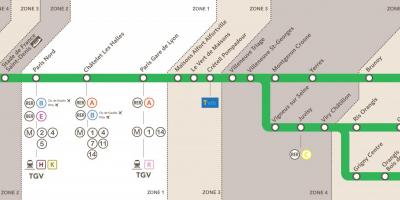 Kaart van het RER-D