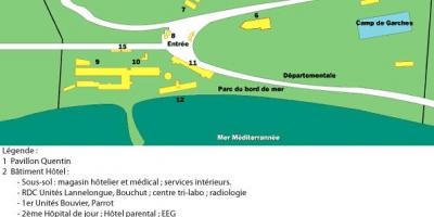 Kaart van San Salvadour ziekenhuis