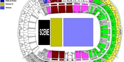 Kaart van het Stade de France Concert