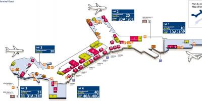 Kaart van West-Orly airport