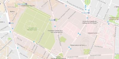 Kaart van de Wijk Montparnasse