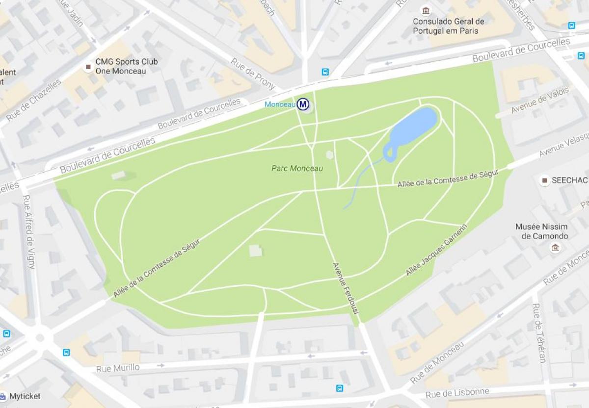 Kaart van Het Parc Monceau