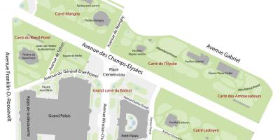 Kaart van De Jardin des Champs-Élysées