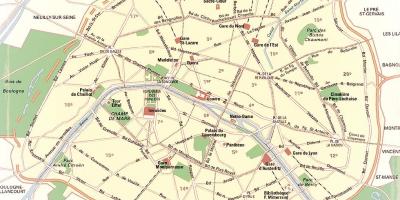 Kaart van De Parijse Parken