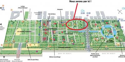 Kaart van het Parc De Bercy