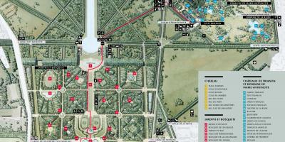 Kaart van het Paleis van Versailles